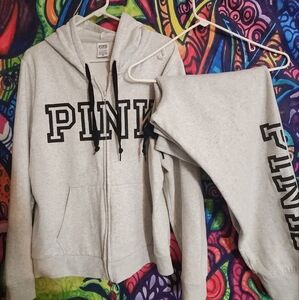 NWOT, VS Pink Everyday Lounge Set Hoodie n Sweats